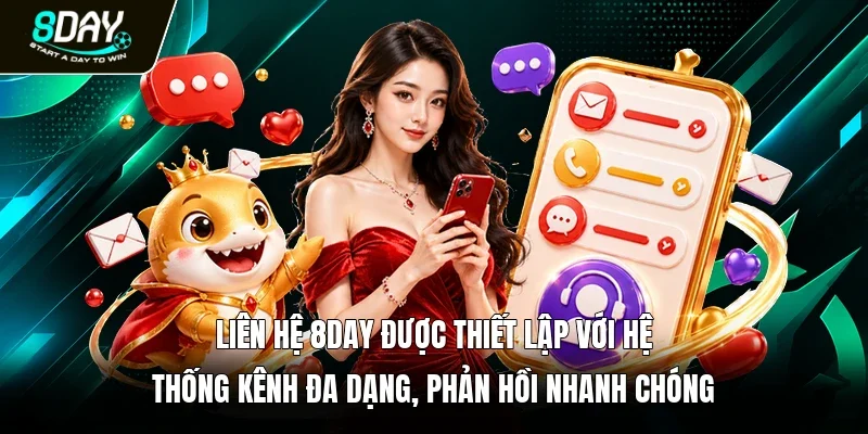 Liên hệ 8day được thiết lập với hệ thống kênh đa dạng, phản hồi nhanh chóng 